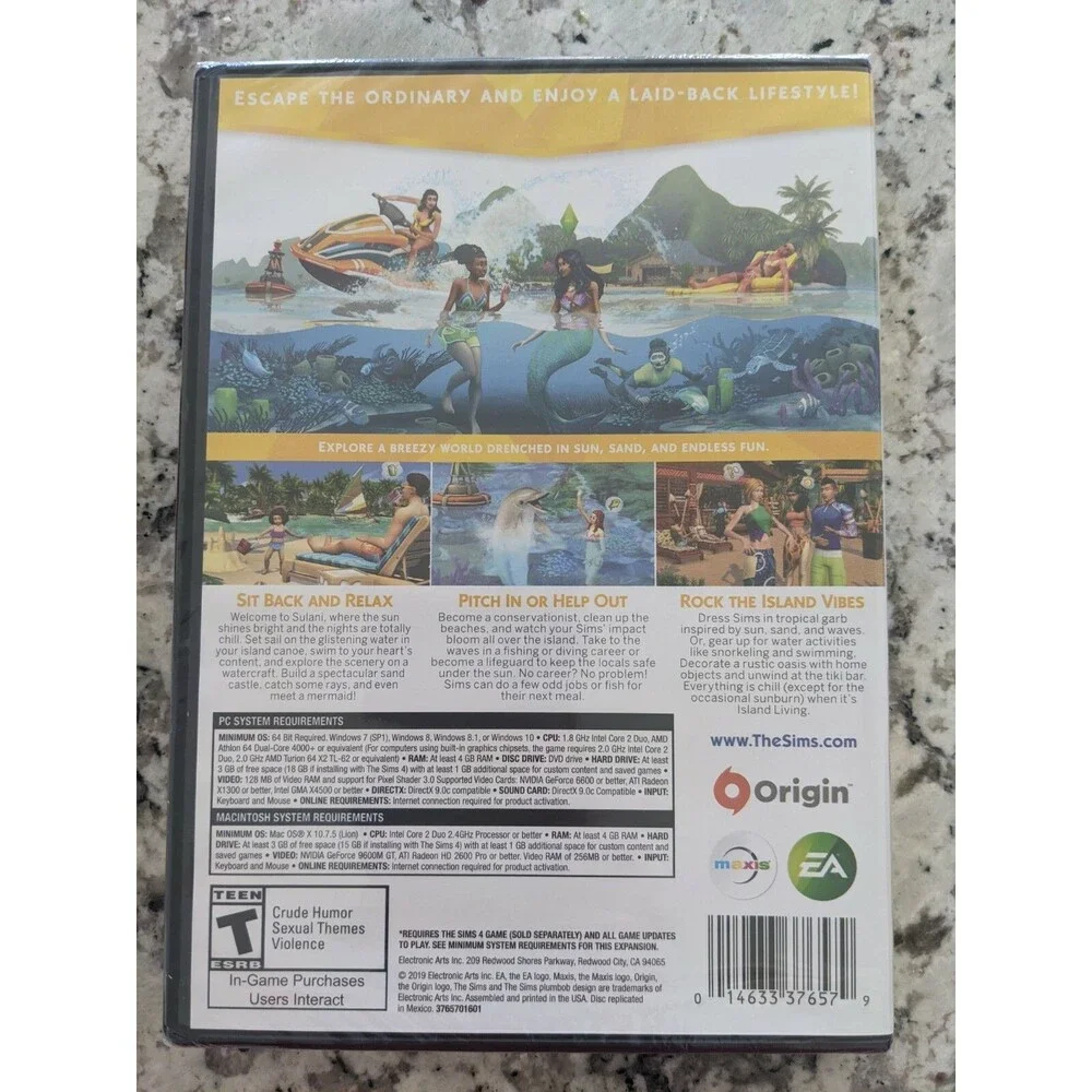 Electronic Arts The Sims 4: Island Living  Expansion PC Games SEALED Brand New